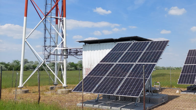 A CETIN Hungary napelemes pilotprojektje Dunaharasztiban.