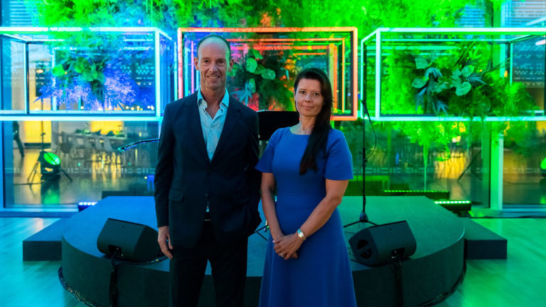 Thomas Rabe (RTL Group CEO) és Vidus Gabriella (RTL Magyarország, CEO)