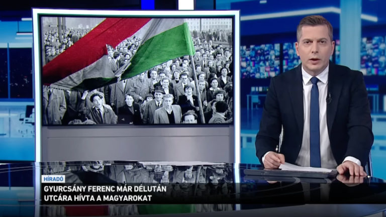 Részlet az M1 Híradó 2022.10.23-i adásából.