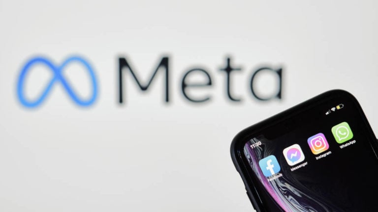 A Metához tartozó különböző online platformok: Facebook, Messenger, Instagram, WhatsApp.