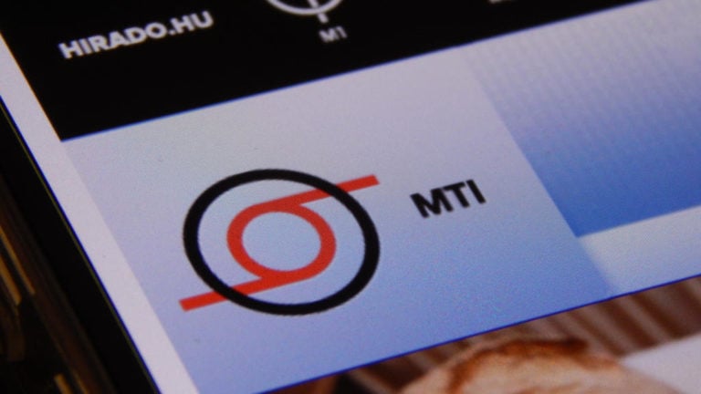Az MTI logója az állami hírügynökség honlapján.