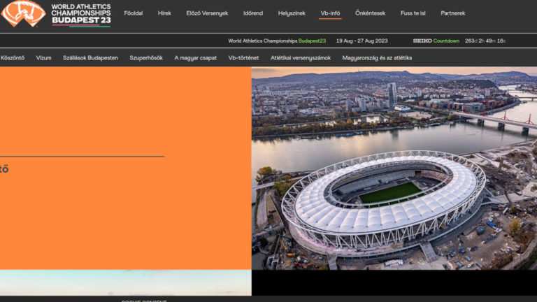 A 2023-as atlétikai világbajnokság honlapja