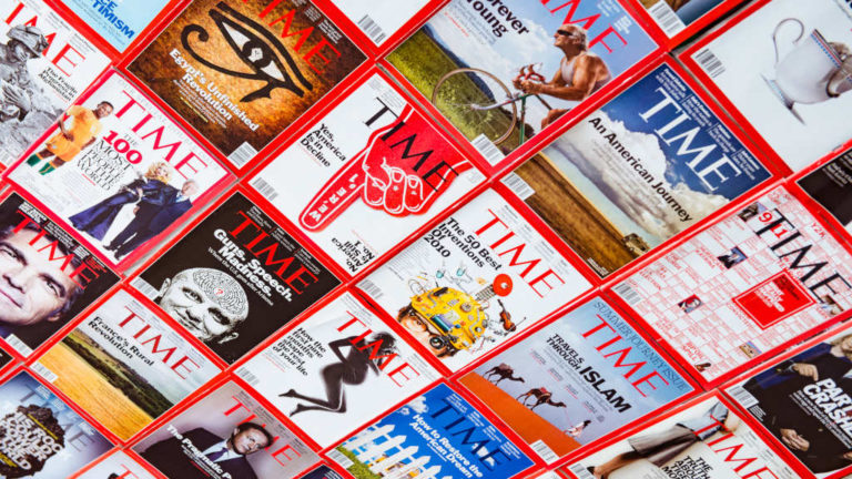 A Time magazin egyes példányai.