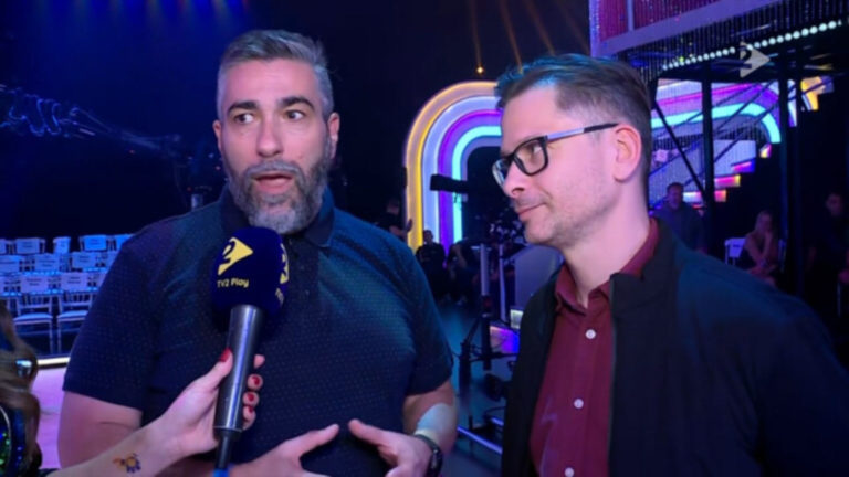 Losonczi László és Horváth Csaba a Dancing with the Stars stúdiójában