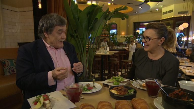 Vinkó József és Borbás Marcsi a Gasztroangyal című televízióműsorban.