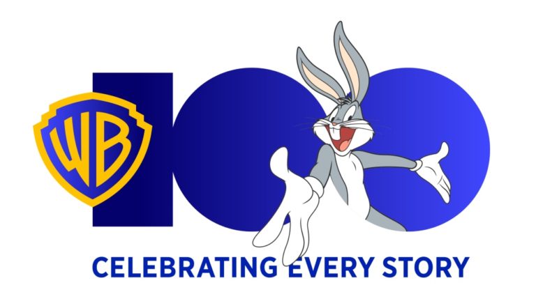 Warner Bros 100 éves fennállását ünneplő logo. Forrás: HBO Hungary.