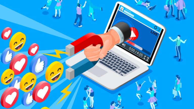 Szociális média és influenszer tartalom.