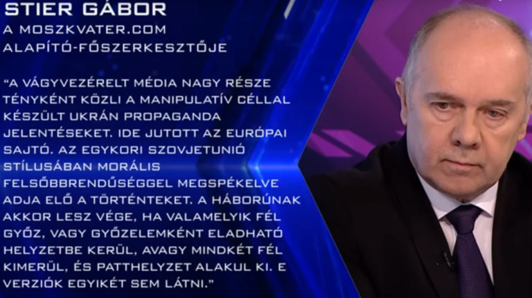 Stier Gábor, a Moszkvatér főszerkesztője, a Magyar Hang volt újságírója az ATV-ben