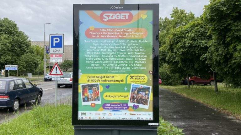 Sziget Fesztivál - közterületi plakát. Fotó: Ladányi András / Media1