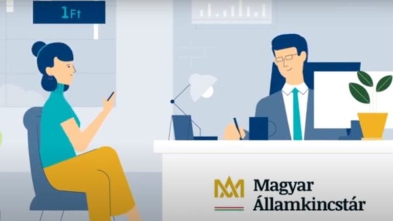 Részlet az ÁKK reklámjából. Fotó: YouTube/allampapir.hu