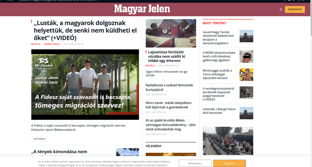 A Magyar Jelen oldala