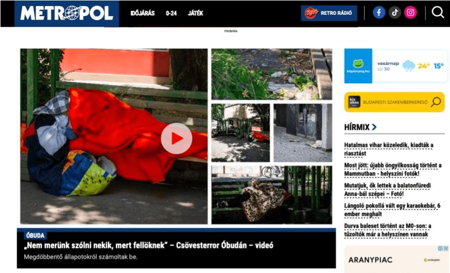 Nem merünk szólni nekik, mert fellöknek – Csövesterror Óbudán – videó