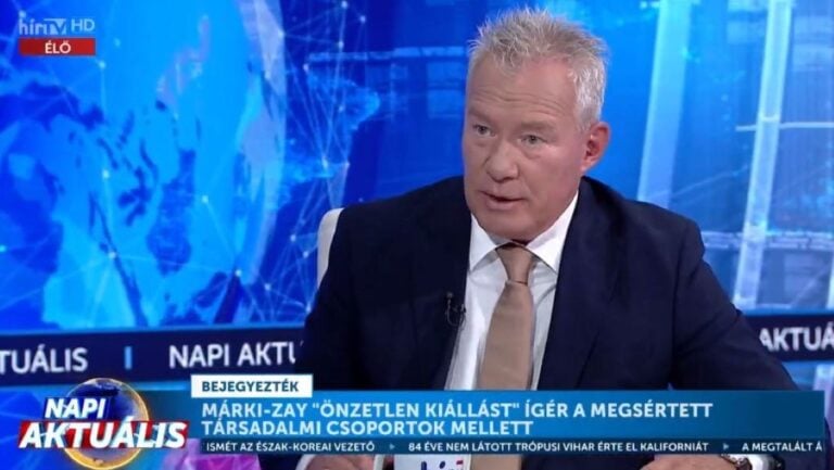 Pálffy István, a HírTV Napi Aktuális című műsorának műsorvezetője