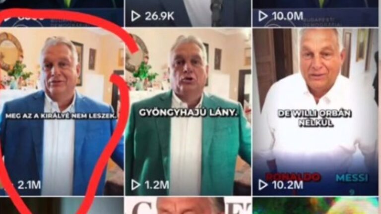 Tóth Bettina képernyőmentése Orbán Viktor TikTok-oldaláról szeptember 21-én reggel.