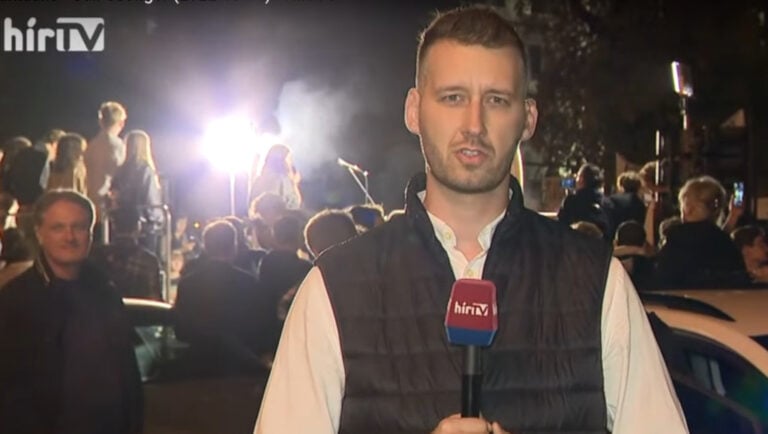 Gáll Csongor, a HírTV riportereként