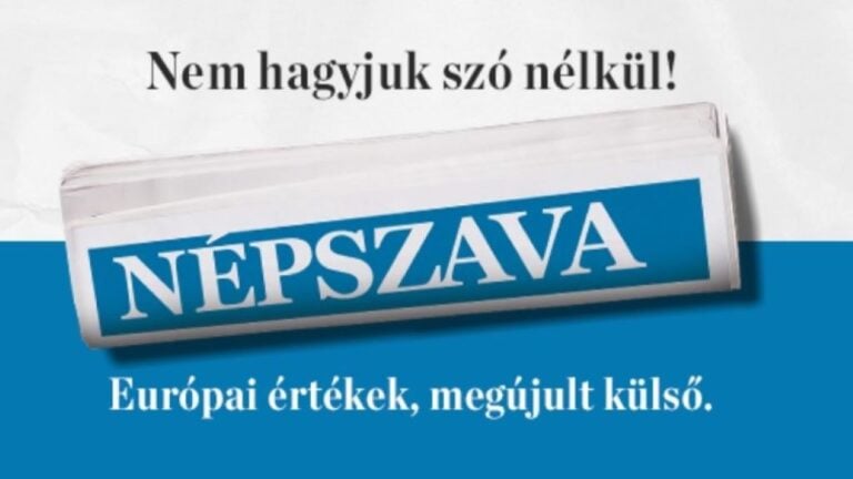 A Népszava egyik korábbi szlogenje (2017)