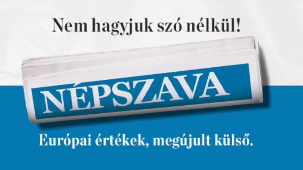 A Népszava egyik korábbi szlogenje (2017)
