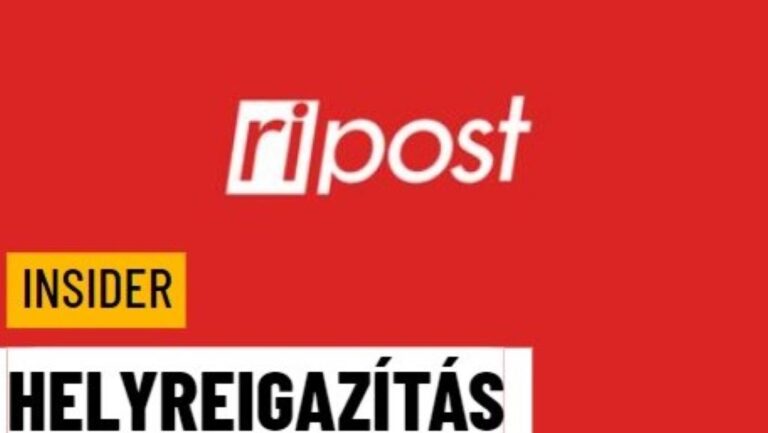 Helyreigazítás a Ripostban