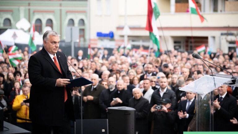 Orbán Viktor Zalaegerszegen 2022. október 23-án.