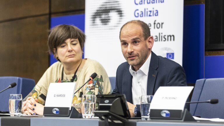 Kardos Gábor az Európai Parlament szemináriumán. Forrás: Európai Parlament, Multimédia Center