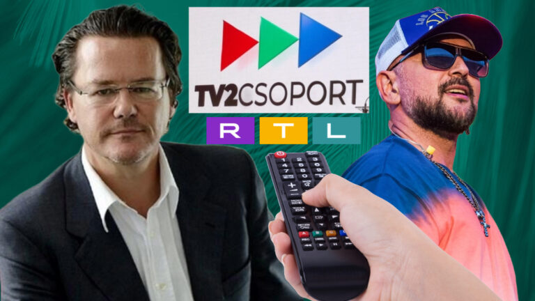 Dirk Gerkens, a TV2 és az RTL Magyarország volt vezérigazgatója (balra) és Majoros Péter, Majka, a TV2 volt és az RTL régi-új sztárja