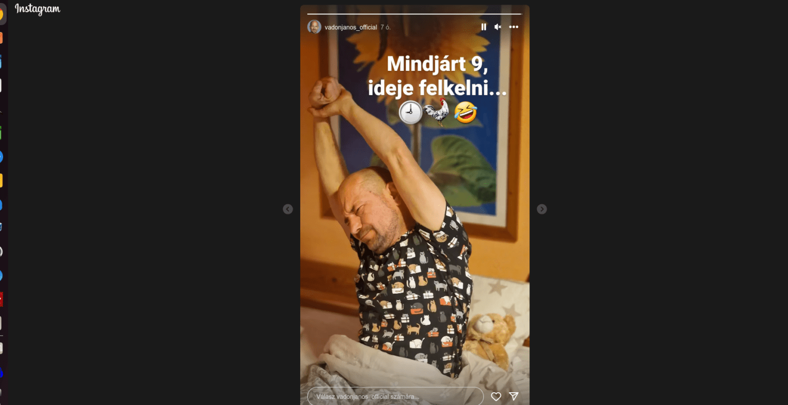 Vadon János ébredezik a Rádió1 Balázsék című műsorának idején