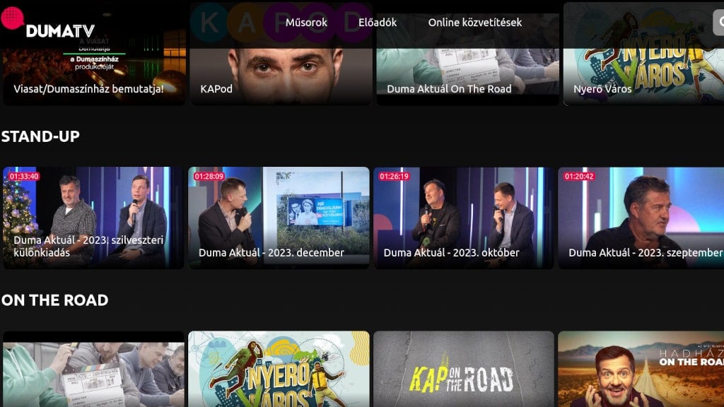 DumaTV, a Dumaszínház streamingszolgáltatása