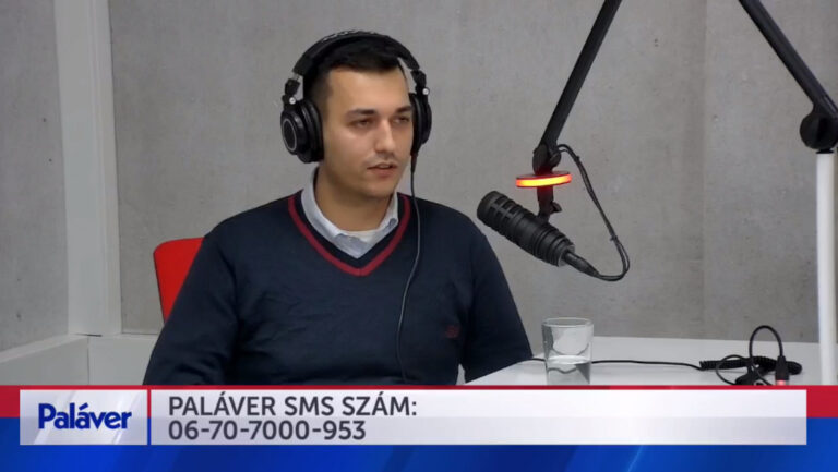 Selim Etkar, a DK rendezvényét gázpisztollyal megzavaró garázda elem a HírTV Paláver című műsorában 2024.01.29-én