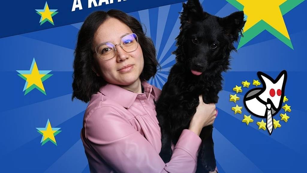 Le Marietta kampányfotója az MKKP EP-kampányára