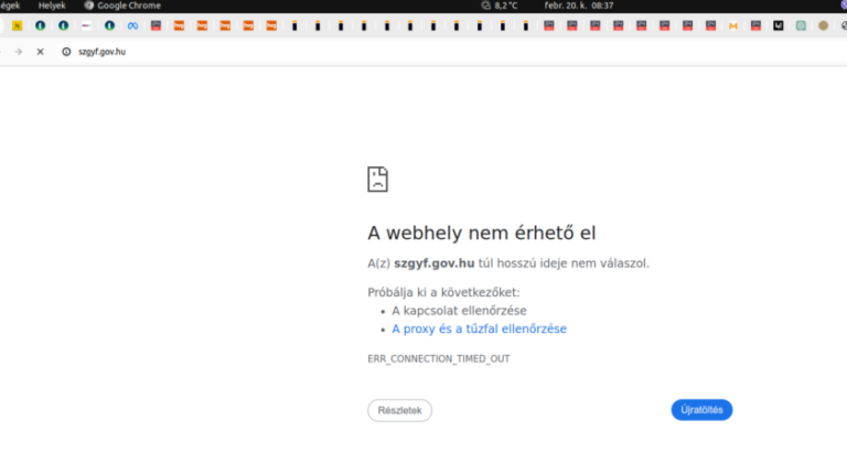 A Szociális és Gyermekvédelmi Főigazgatóság honlapja 2024.02.20-án 8:33-kor