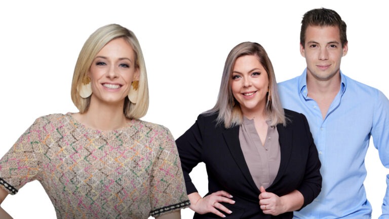 A Sláger FM műsorvezetői, Peller Mariann, Zsupos Ágnes és Viktorin Tamás