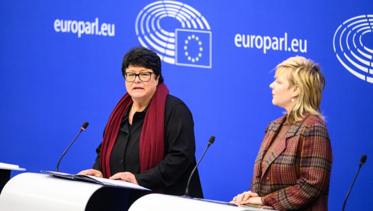 Sajtókonferencia a European Media Freedom Act (EMFA) elfogadásakor 2024.03.13-án