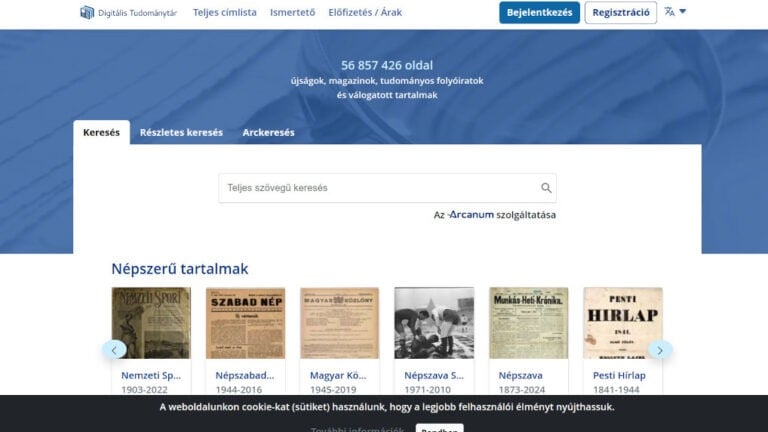 Arcanum - ADT - főoldal