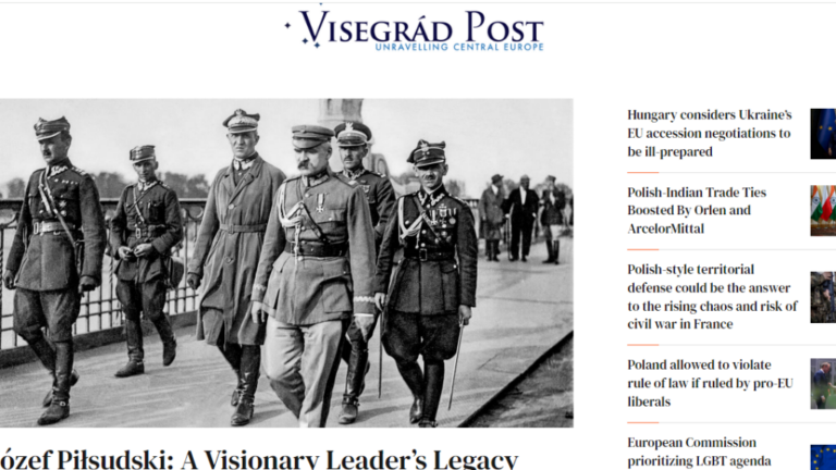 A Visegrád Post címlapja