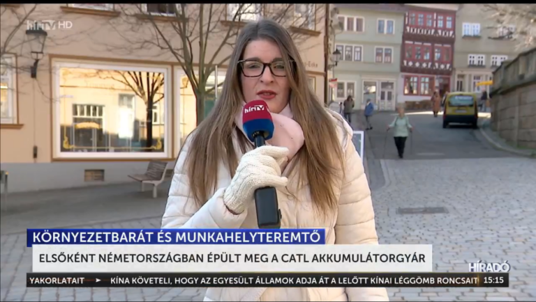 Baumgartner Benita, a HírTV riportere