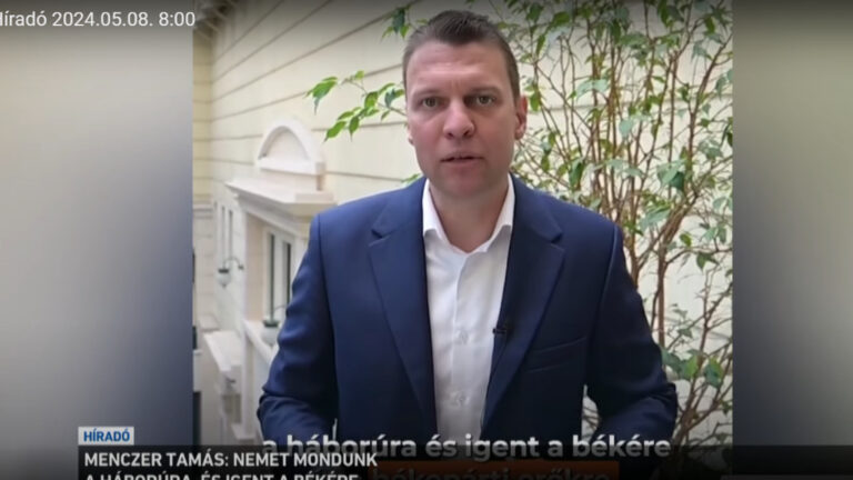Menczer Tamás az M1 Híradójában tiltott kampányt folytat
