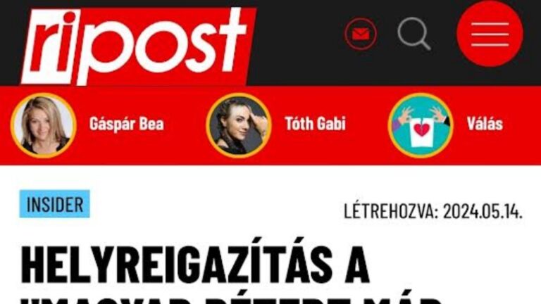 Helyreigazítás a Ripostban Vona Gáborról