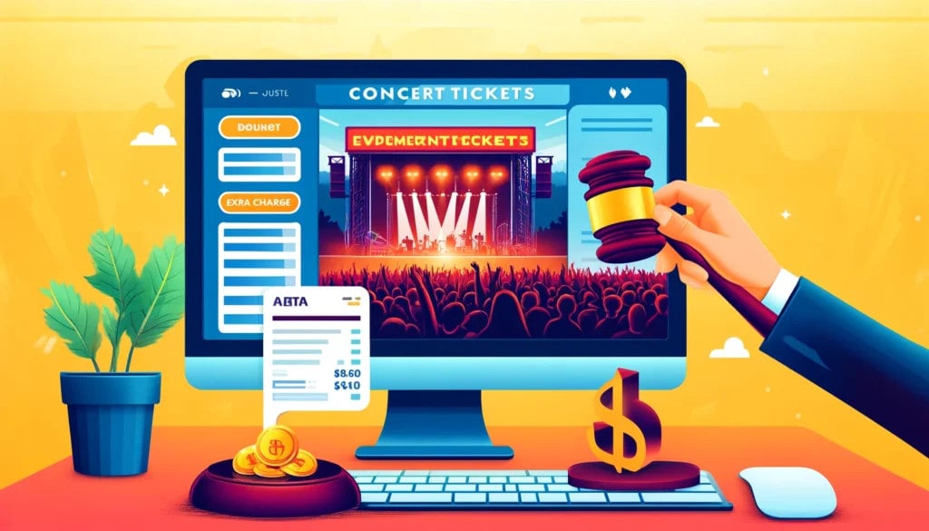 GVH-feltételes bírság az Eventim koncertszervező weboldalnak. A kép illusztráció,