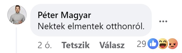Magyar Péter kommentje az Amerikai Népszava cikke alatt