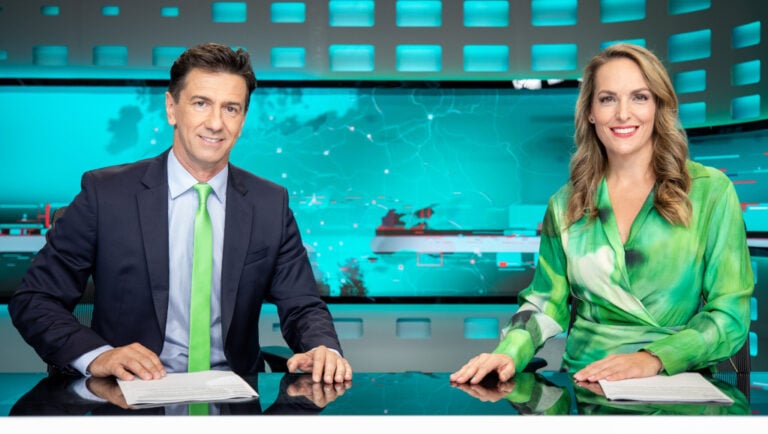 Rábai Balázs és Heer Orsolya, az RTL Híradó társműsorvezetői