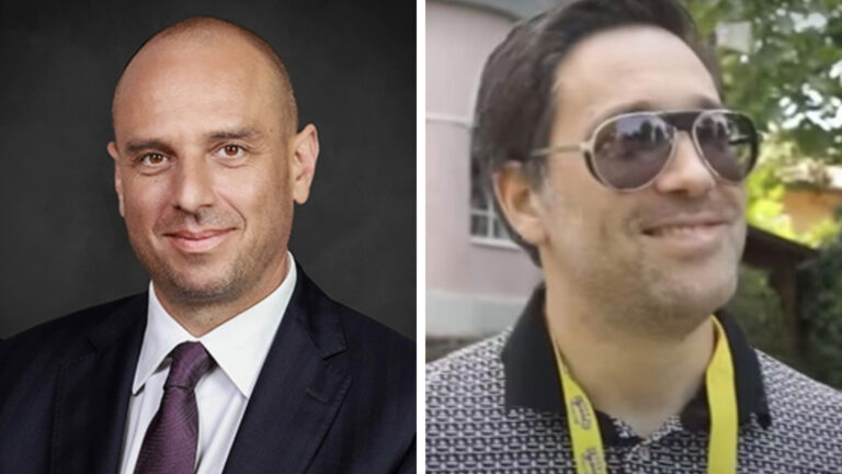 Biró Ferenc Pál, az Integritás Hatóság elnöke (balra) és Balásy Gyula, a New Land Media és a Lounge Group tulajdonosa