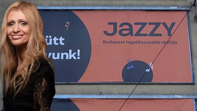 Szabó Kati és a Jazzy Rádió plakátja Budapesten