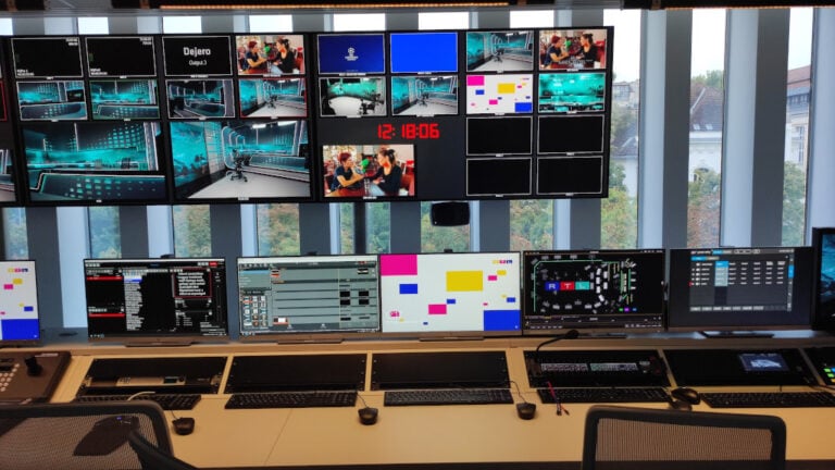 Az RTL Magyarország új, városligeti székházának vezérlője