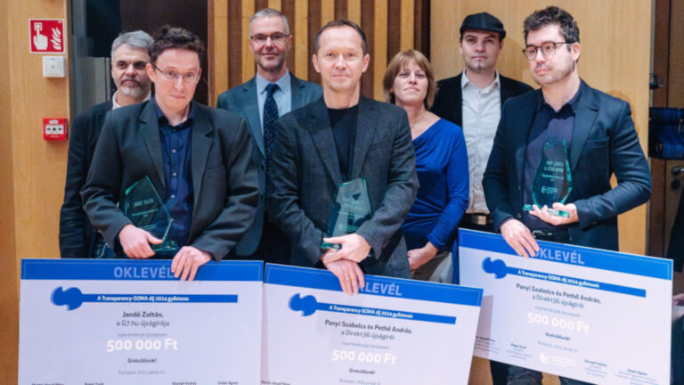 A 2024-es TransparencySoma-díj átadása 2025. január 10-én