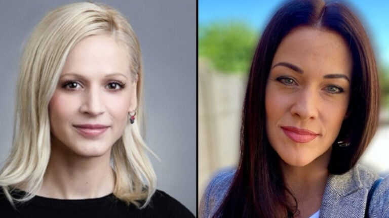 Kessel Krisztina, a Nyugati Fény főszerkesztője és Demeter Márta, a Nyugati Fény főmunkatársa