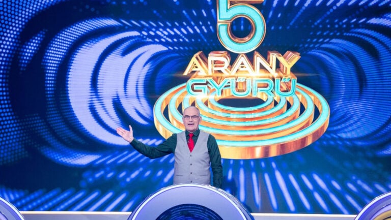 Gundel Takács Gábor az 5 Arany Gyűrű forgatásán