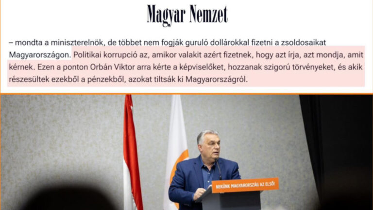 A Magyar Nemzet cikkében Orbán Viktor beszédéről tudósít az USAID-es sajtó kitiltásáról