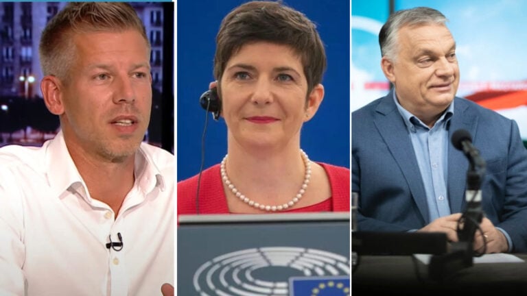 Magyar Péter, Dobrev Klára, Orbán Viktor (Fotó: Media1-montázs)