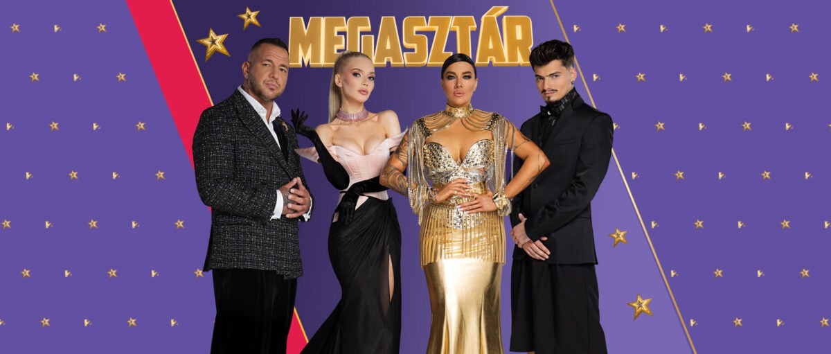 A Megasztár 8. évadának zsűrije, Tóth Gabi, Herceg Erika, Curtis, valamint Marics Peti