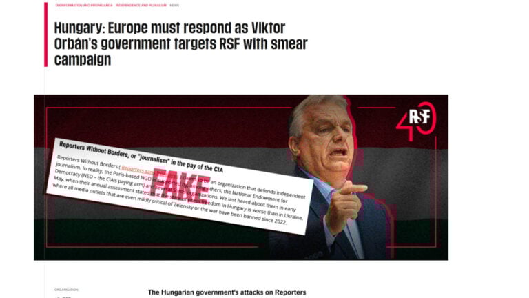 Hungary: Europe must respond as Viktor Orbán’s government targets RSF with smear campaign